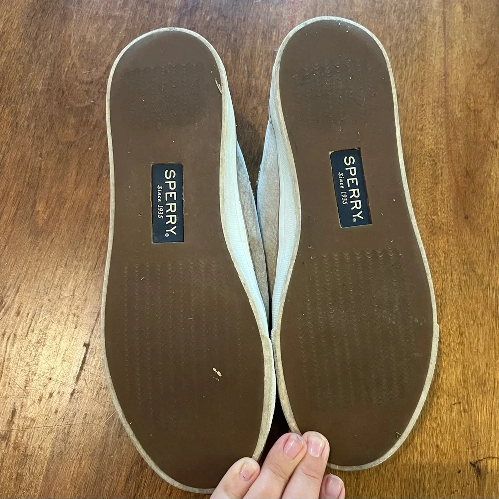 Vintage Beige Sperry Top Sliders Size 7 - Picture 5 of 5